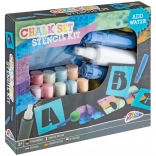 Set de cretă și șabloane pentru pictura creativă