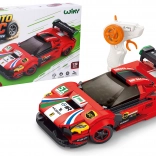 Set de construcție mașină RC roșie cu telecomandă 17 cm