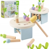 Joc din lemn Bate morcovul cu ciocănelul