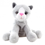 Pisică din pluș gri 15 cm