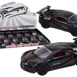 Mașină sport metalică 1:32 cu figurină și eleron, neagră, lumini și sunete