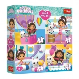 Puzzle Casa de Păpuși a lui Gabby 4v1