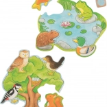 Goki puzzle pentru copii Cine unde locuiește