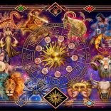 WOODEN CITY Puzzle din lemn Zodiac 2în1, 4000 piese