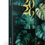 Agenda săptămânală magnetică Monstera 2026, 11 x 16 cm