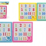 Puzzle numeric glisant 4×4 (mix de culori) – joc logic 15