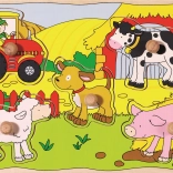 Goki puzzle din lemn – la fermă