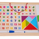 Tablă din lemn, dublă față, cu accesorii