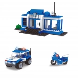 Set de construcție compatibil BLOXO stație de poliție 194 piese