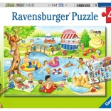 Puzzle Ravensburger Distracție la iaz 2×24 piese