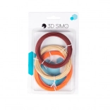 Filament PLA pro pentru pixuri 3D și imprimare 3D – set 15 m (maro, culoarea pielii, portocaliu)