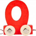 Small foot trenuleț din lemn – litera O, vagon colorat