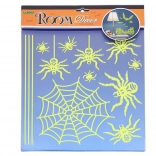 Autocolante luminoase de perete păianjeni Halloween 38 × 31 cm