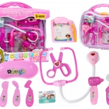 Set medical pentru micul doctor în valiză Lumini Sunete Roz