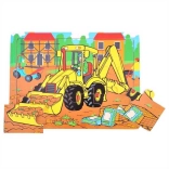 BIGJIGS TOYS puzzle din lemn cu excavator, 9 piese