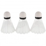 Fluturașe de badminton albe 3 bucăți din plastic