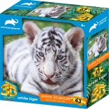 Puzzle 3D Animal Planet tigru alb 63 piese