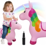 Unicorn Woopie săltăreț din cauciuc roz cu pompă