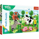 Puzzle 24 maxi Familia Treflik la țară TREFL