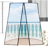 Plasă magnetică pentru ușă împotriva insectelor 110 × 210 cm