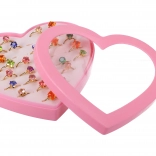 Set de inele cu pietre colorate pentru copii