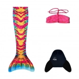 Coada sirenei Aquaris Coral S cu monofin și bikini