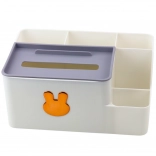 Organizator de birou cu iepure auriu și cutie pentru șervețele