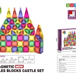 Set de construcție magnetic colorat, 75 piese