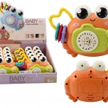 Crab interactiv cu zornăitoare și proiector, portocaliu