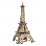 Puzzle 3D din lemn TURNUL EIFFEL cu set de culori