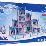 Vilă de iarnă pentru păpuși cu accesorii