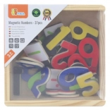 Numere magnetice din lemn în cutie
