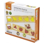 Joc educativ din lemn Sortează și potrivește culorile și formele