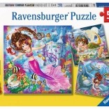 Puzzle Ravensburger Sirene magice 3×49 piese