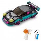 Set de construcție mașină RC turcoaz cu telecomandă 17 cm, 265 piese