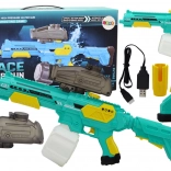 pistolă cu apă cu acumulator verde-galben M416 cu pompă automată