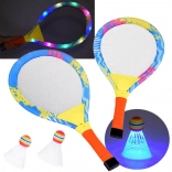 Rachete de badminton cu iluminat pentru distracție