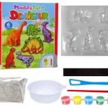 Set DIY pentru pictarea magneților de ipsos cu dinozauri