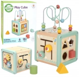 Cub activ din lemn WOOPIE GREEN – sortator educativ multifuncțional