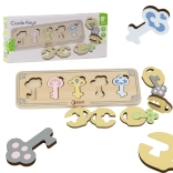 placă de inserție montessori din lemn chei și încuietori CLASSIC WORLD