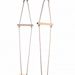 Leagăn din lemn în formă de skateboard pentru copii