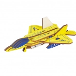 Puzzle 3D din lemn avion F22 Raptor