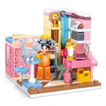 Set de construcție Sluban Girls Dream mini dormitor – 210 piese, 2 figurine
