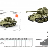 Set de construcție tanc verde 638 piese