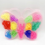 Set de elastice 500 buc pentru realizarea brățărilor Loom band - fluture