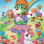 Puzzle cu sclipici Familia Treflíkové 100 piese