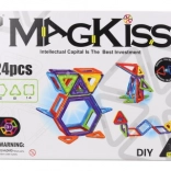 Set de construcție magnetic MagKiss 24 buc