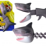 Jucărie mușcătoare rechin pe arc – gri