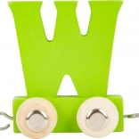 Small Foot vagon din lemn alfabet litera W