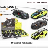 Mașinuță de curse metalică 1:36 cu uși deschise și mecanism pull-back